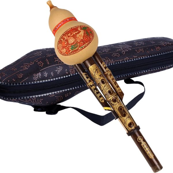 Heritage Handcrafted Hulusi (Gourd Flute) | Purple Bamboo, Key of Bb